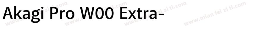 Akagi Pro W00 Extra字体转换